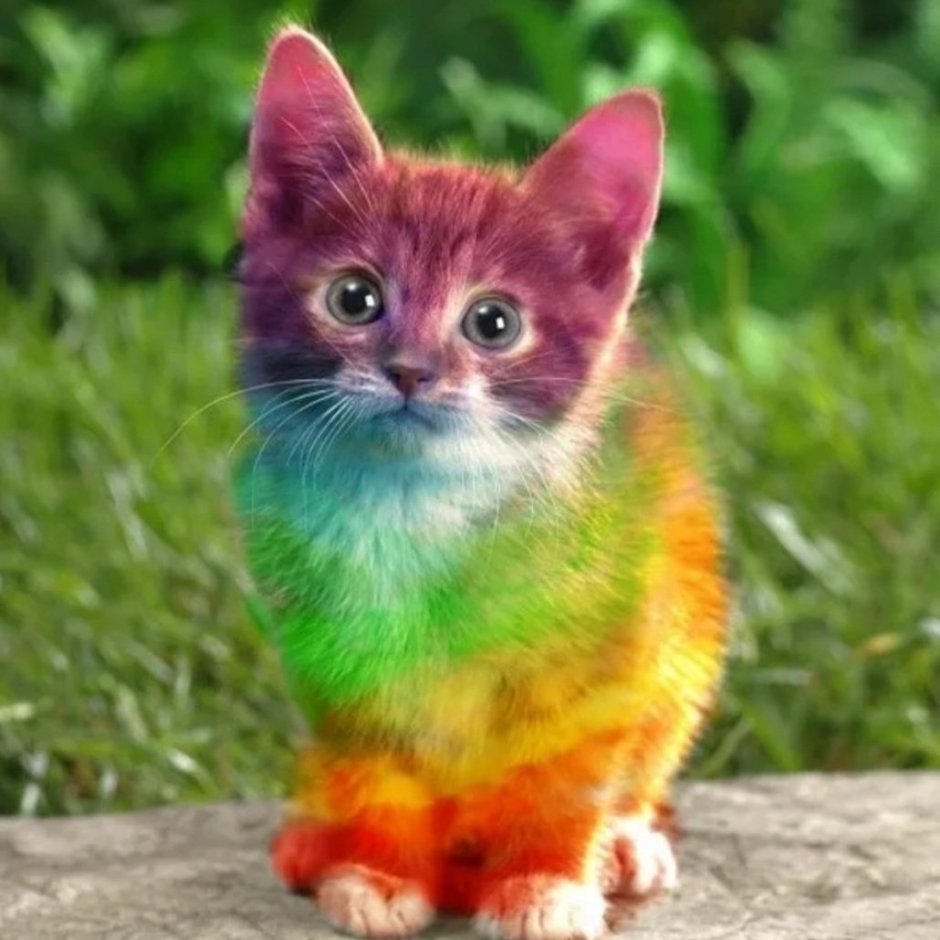 Разноцветная кошка