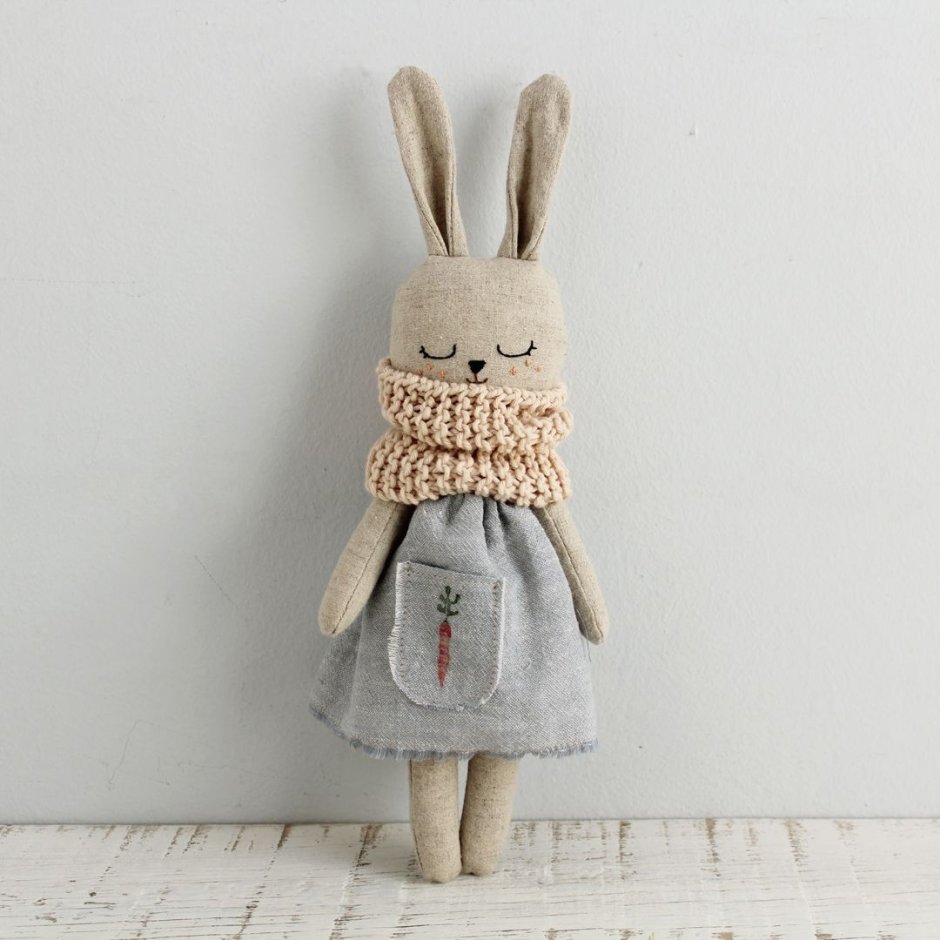 Интерьерные игрушки из льна