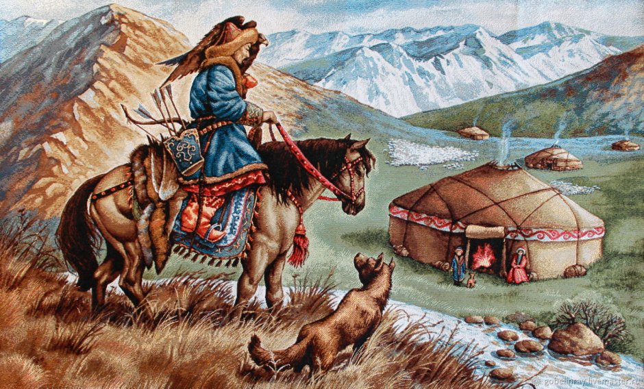 Казахская живопись кочевье