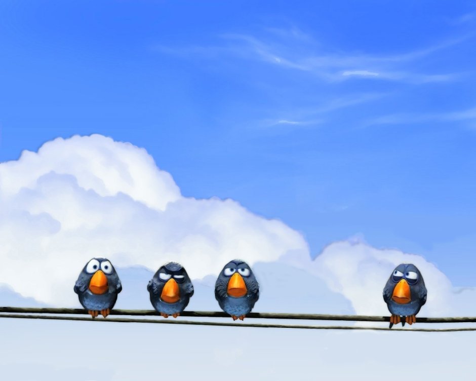 Птицы на проводах