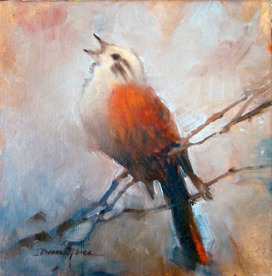 Птицы весной в лесу