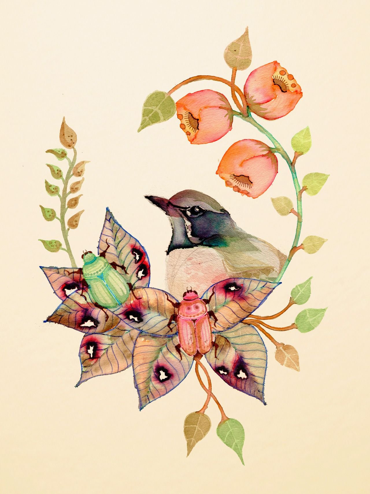 Картины птички с цветами. Colleen Parker художник. Узоры с птичками. Акварельные цветы с птичкой. Стилизованные птицы.