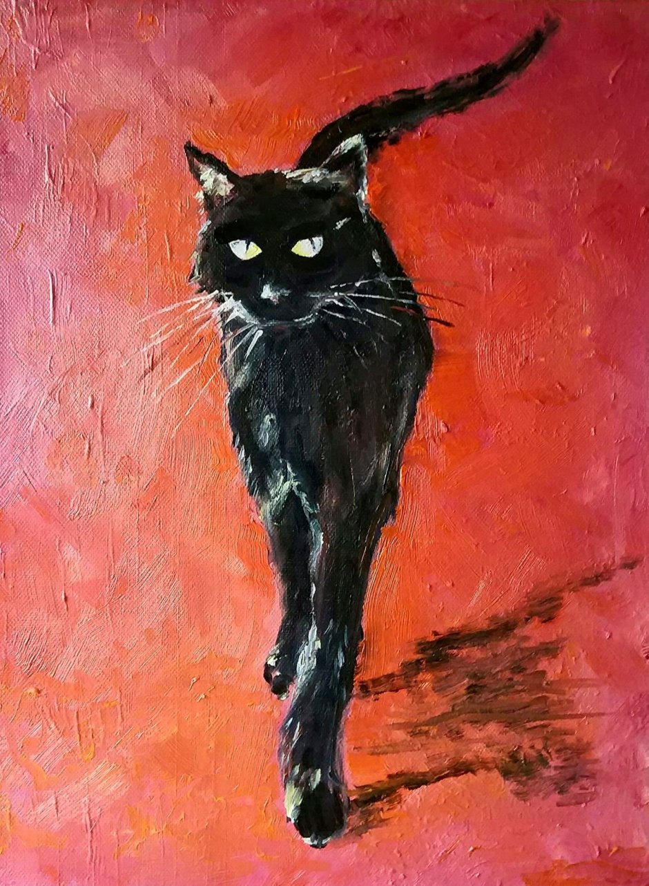 Грациозная черная кошка