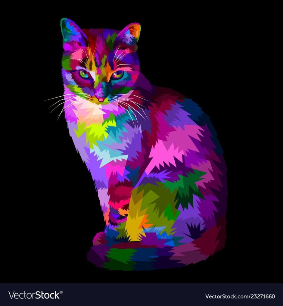 Радужная кошка