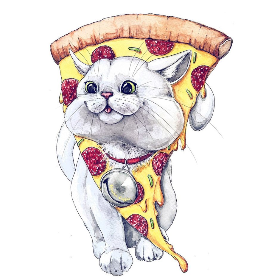 Котик рисунок