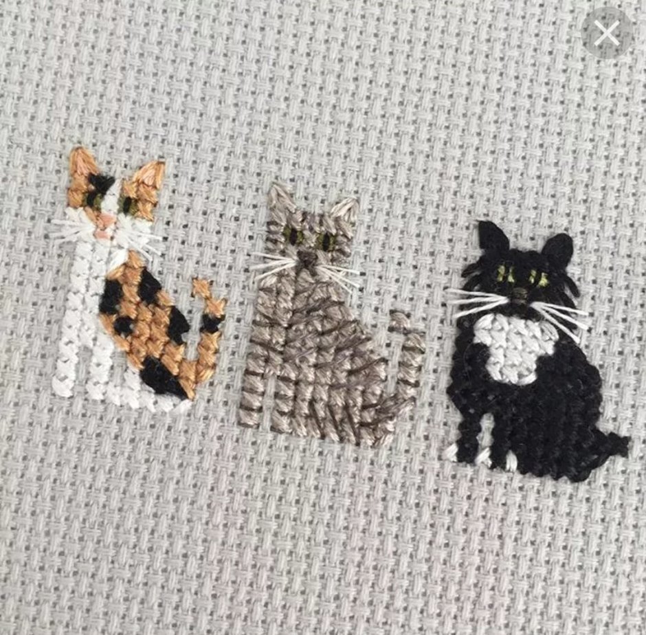 Вышивка котиков