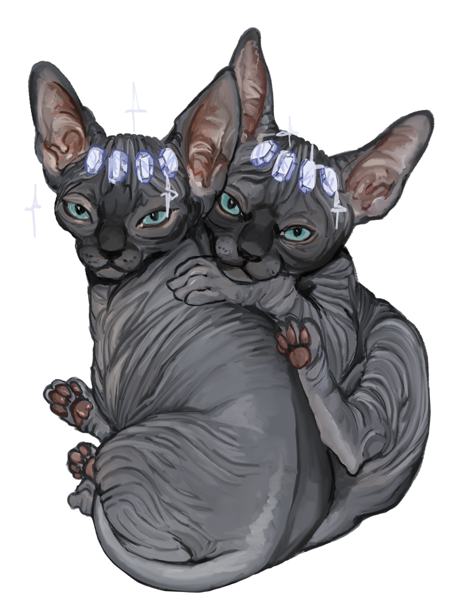 Сфинкс кошка арт