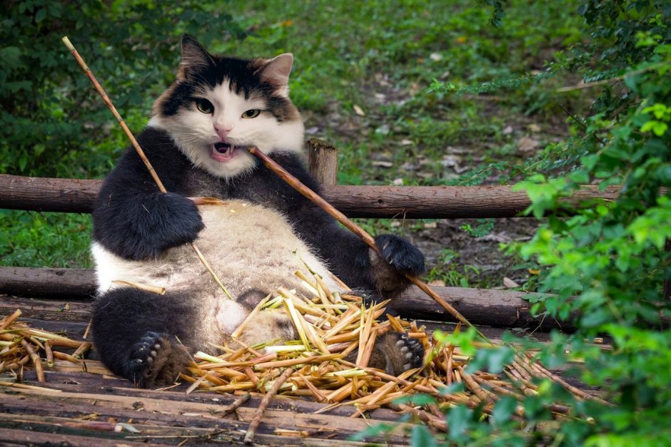 Мужчина с котом