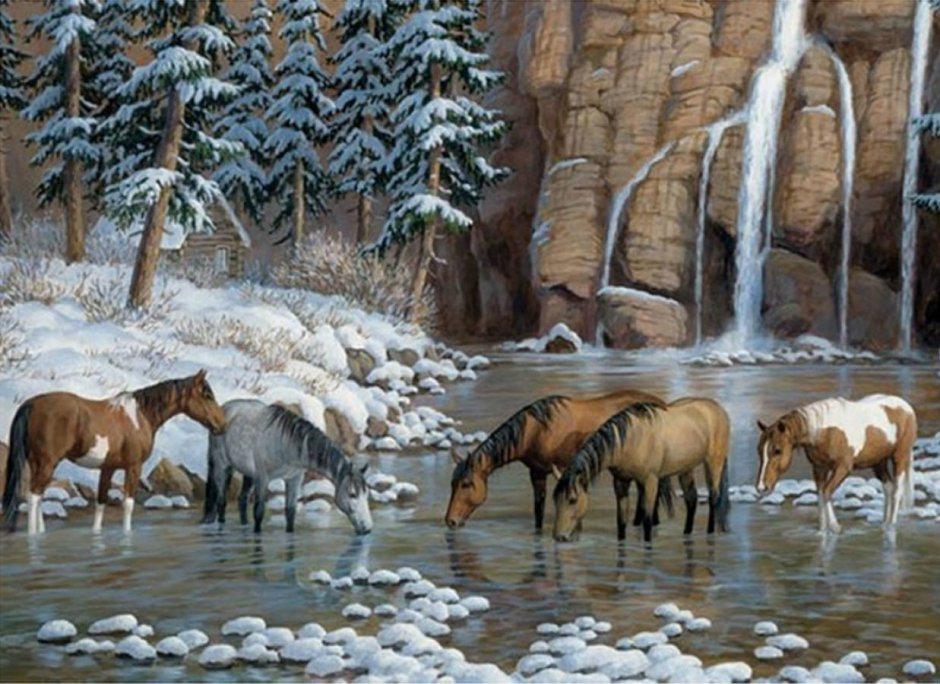 Живопись , persis Clayton, лошади