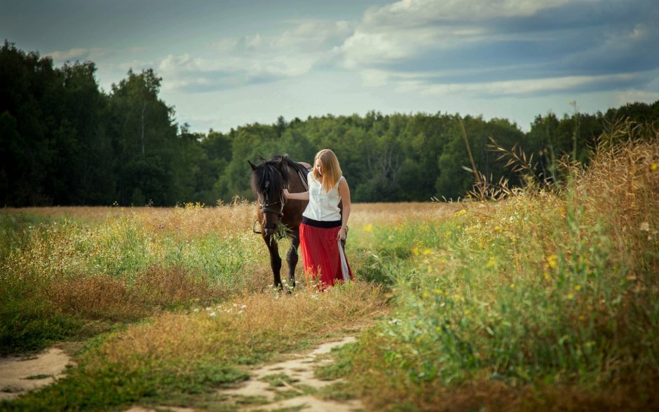 На лошади и роликах Инстаграм