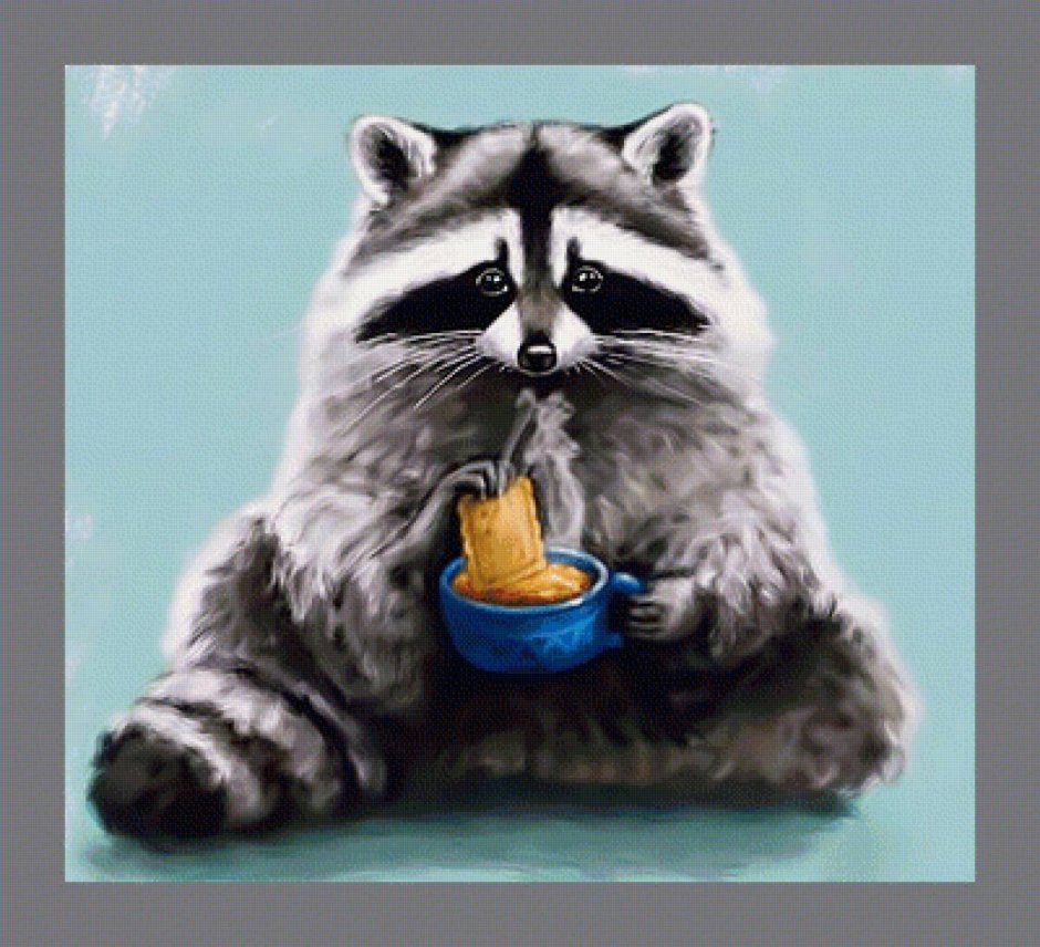 Енот с чаем