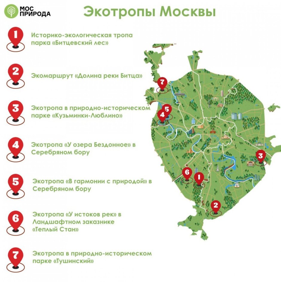 Москва Битцевский парк экотропа