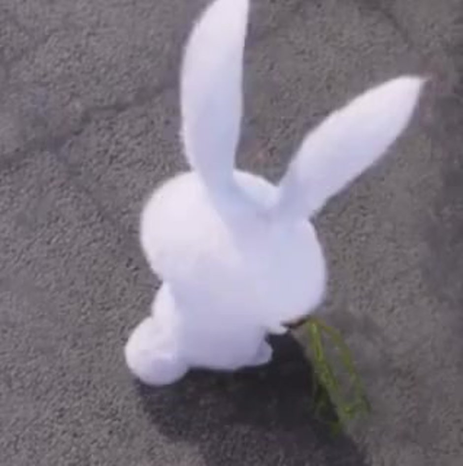 Кролик снежок gif