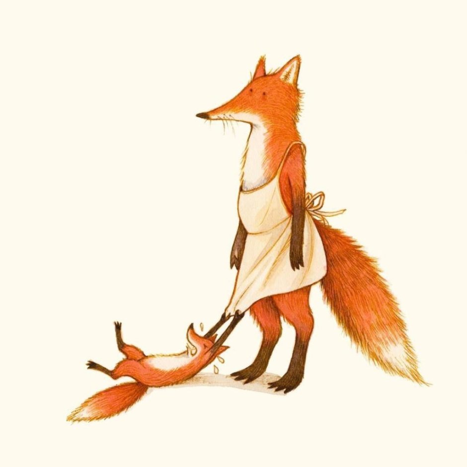 Лиса рисунок