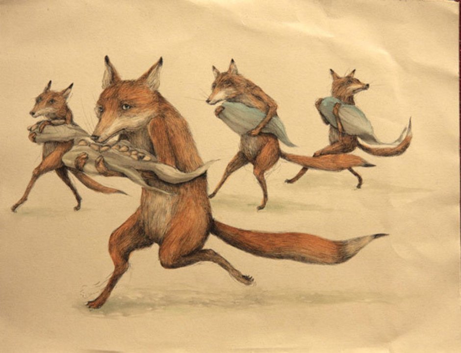 Лиса сбоку референс