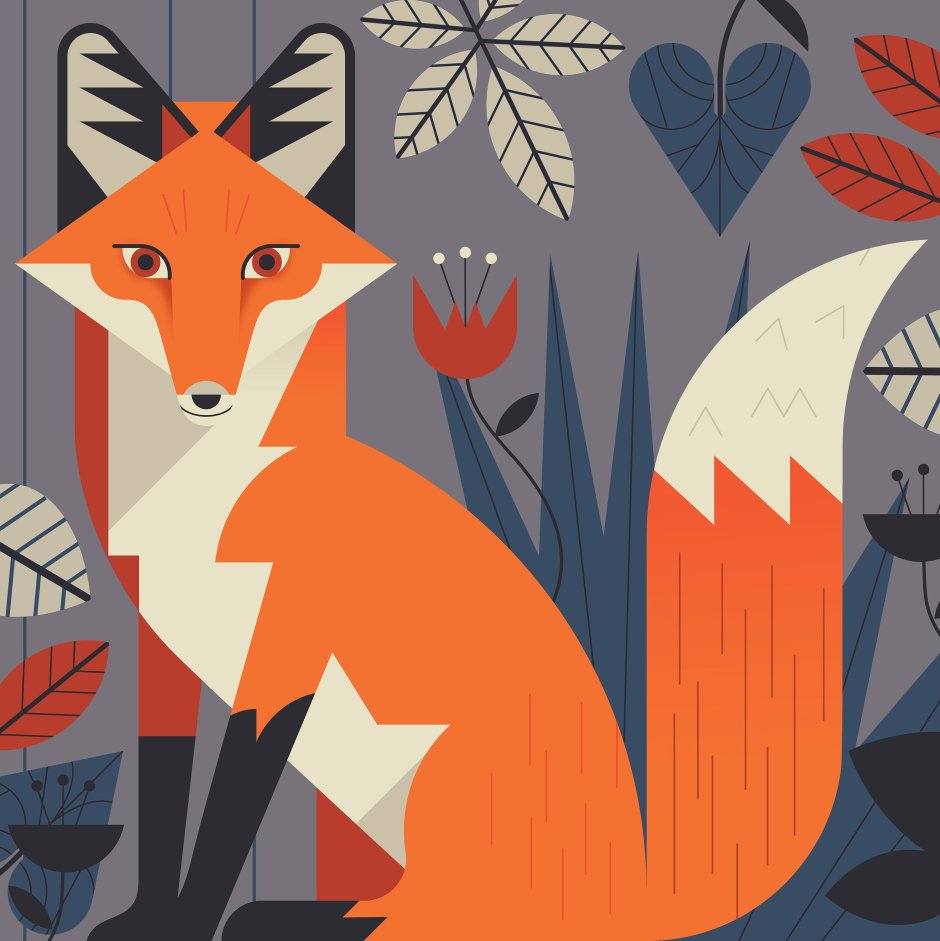 Милые лисята вектор