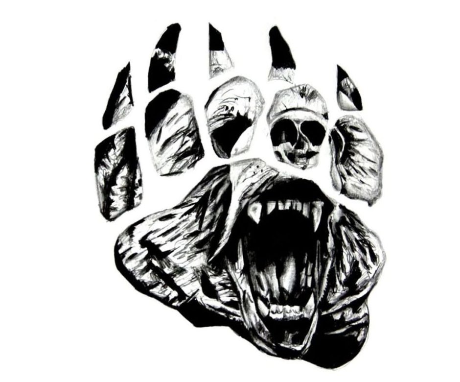 Оскал медведя эскиз