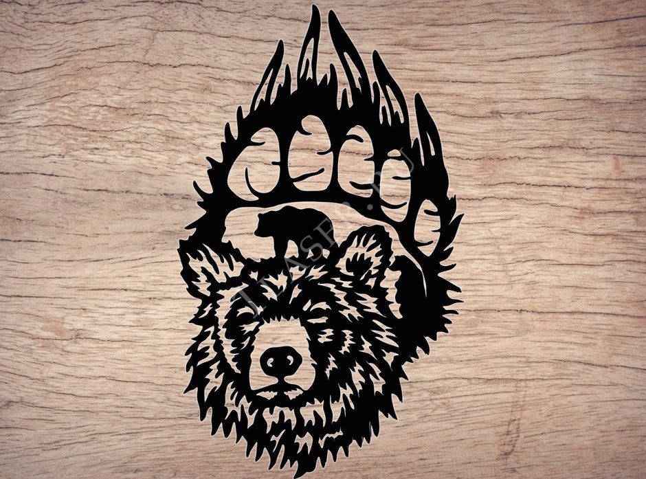 Медвежья лапа тату эскизы