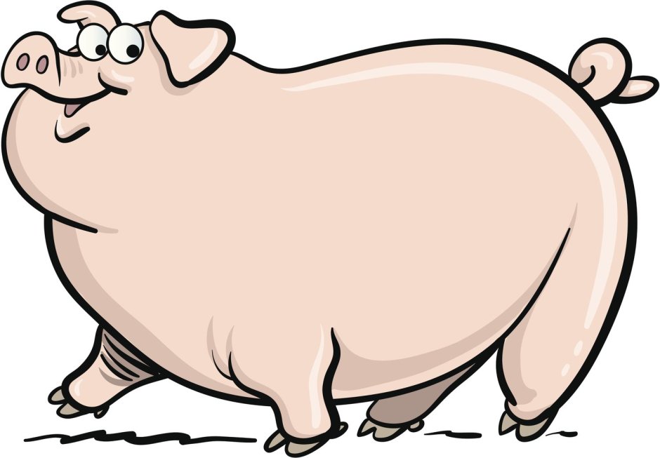 Довольный поросенок