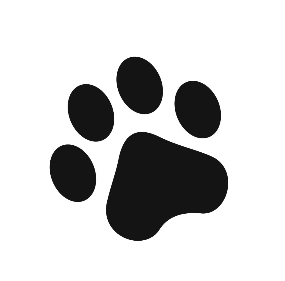 Отпечаток лапы трафарет