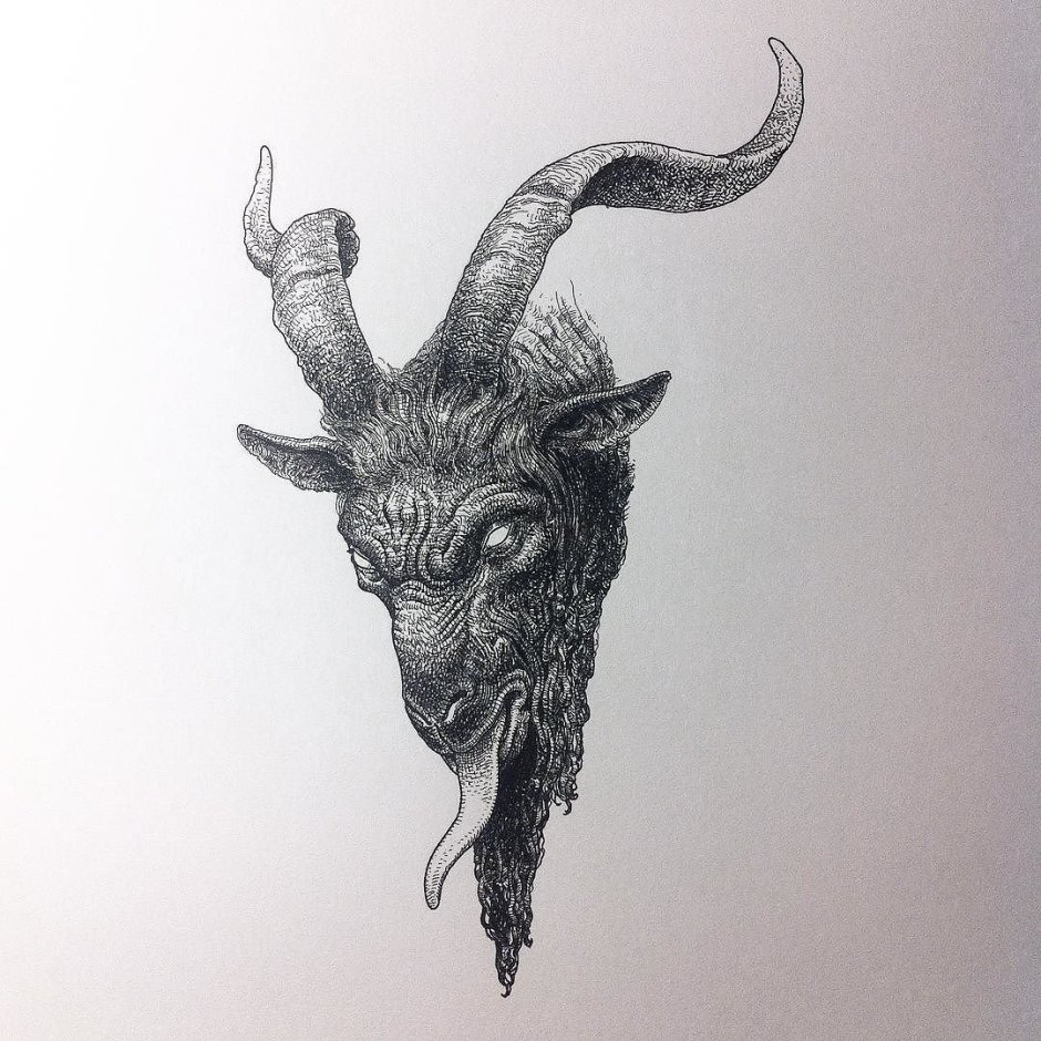 Козел Бафомет черный Бафомет