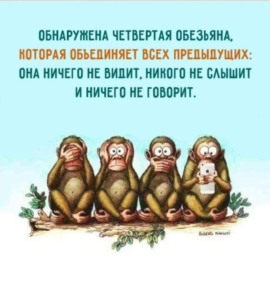 Обезьяны ничего не вижу современные