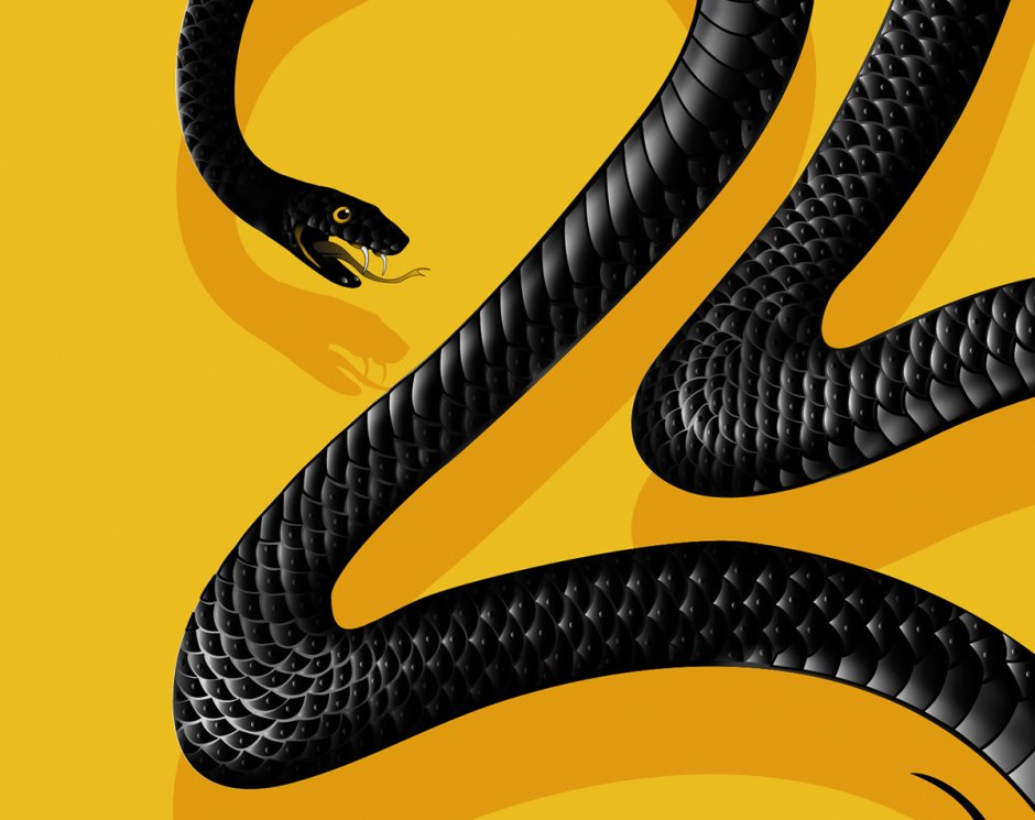 Уж обыкновенный - змея неядовитая