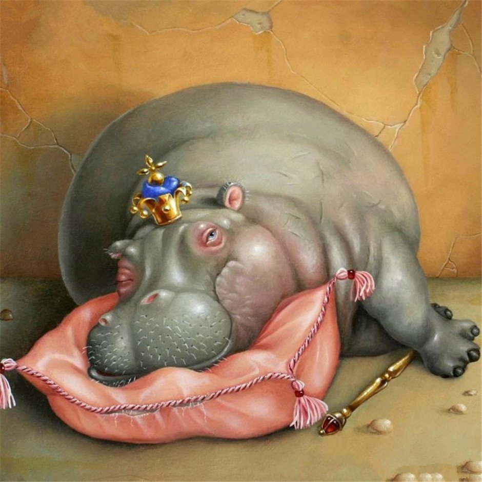 Толстые мультяшные животные