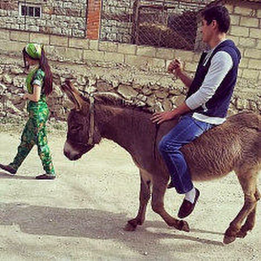 Мужик на осле