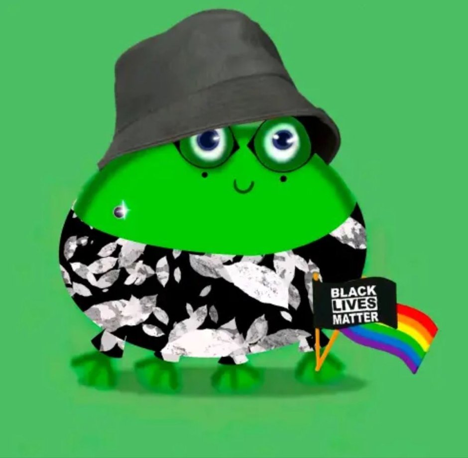 Лягушка на черном фоне