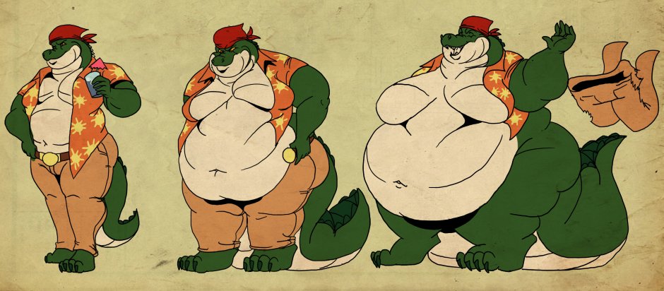 Fat крокодил furry