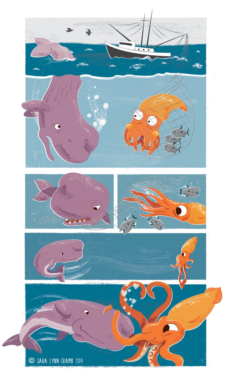 Кашалот и кальмар