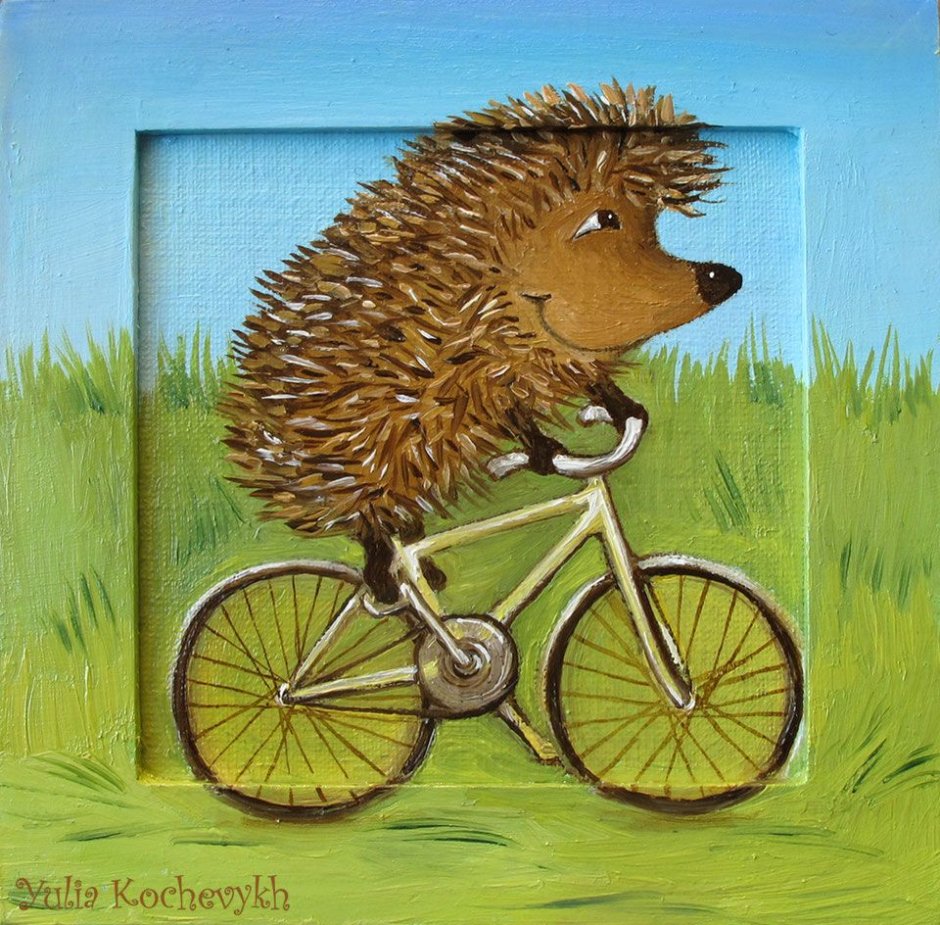 Ежик с тележкой