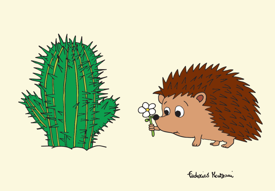 Ежик из кактусов