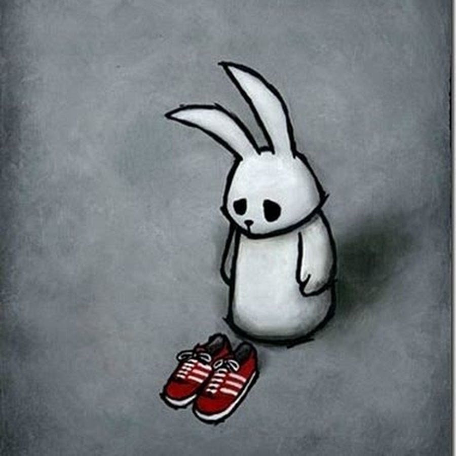 Грустный заяц на аву