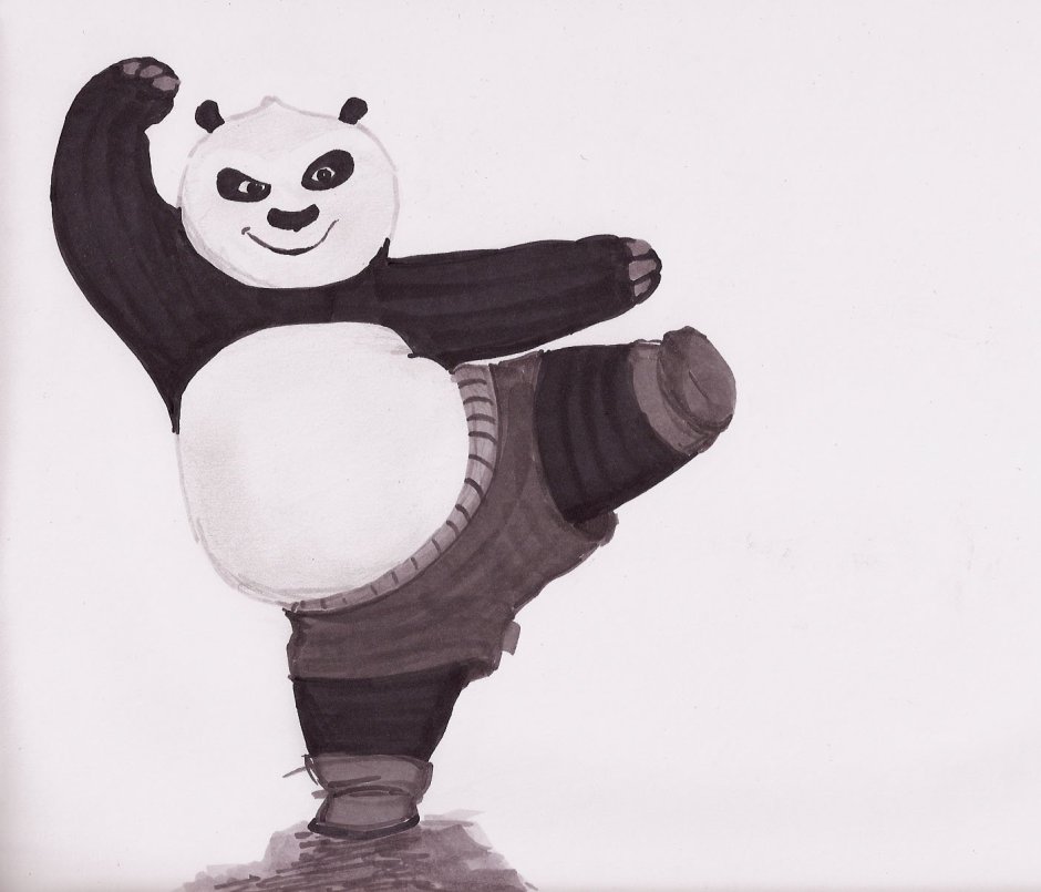 Веселая Панда рисунок