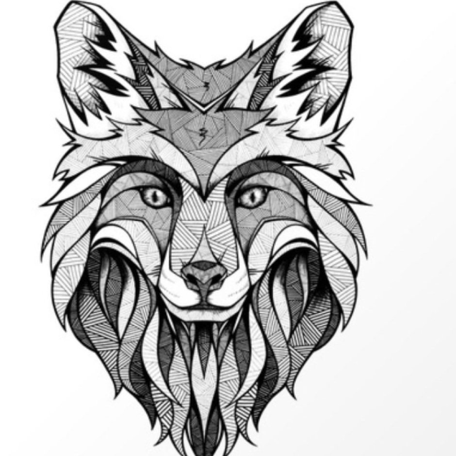 Лиса гравюра