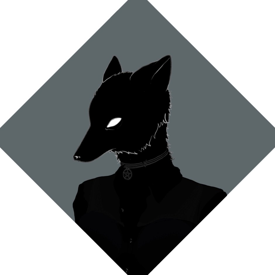 Голова лисы на черном фоне