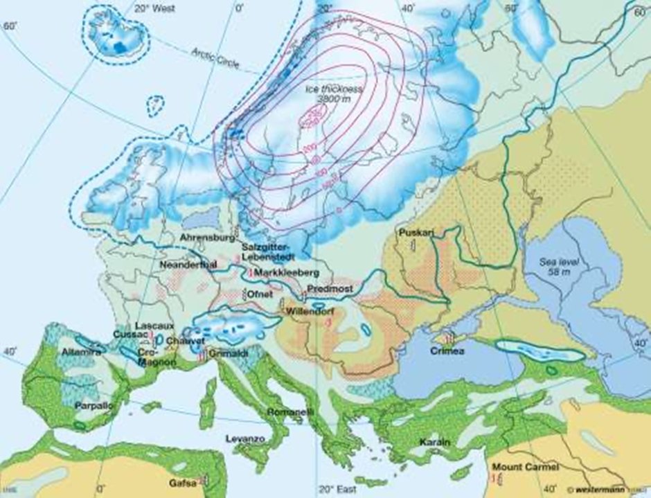Европейский Север и Северо-Запад России контурная карта