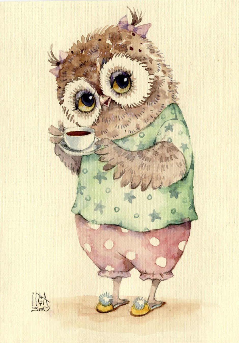 Совушки мультяшные