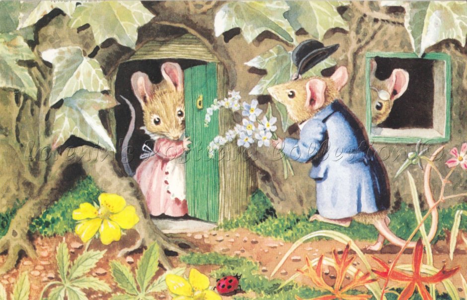 Картина мышка в норке