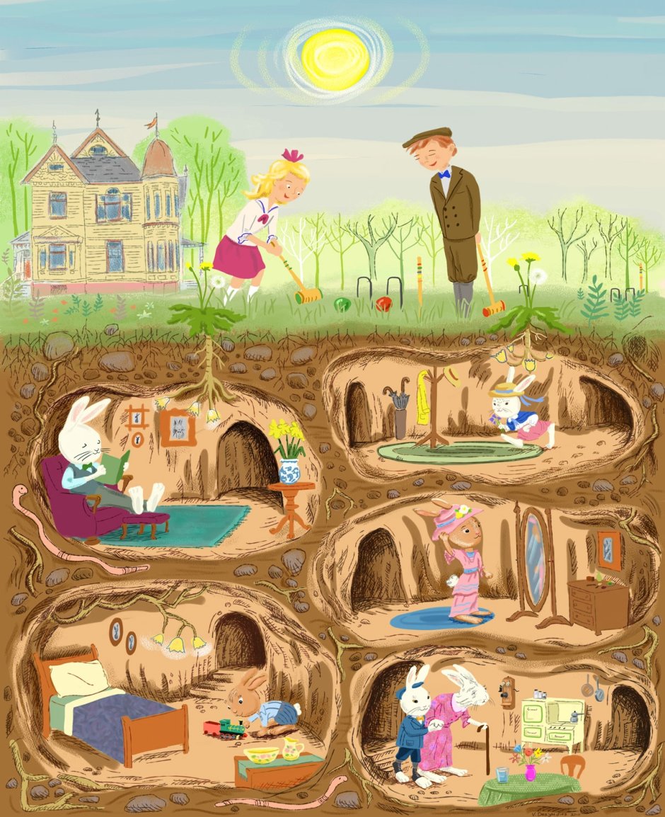 Сказочный дом в разрезе