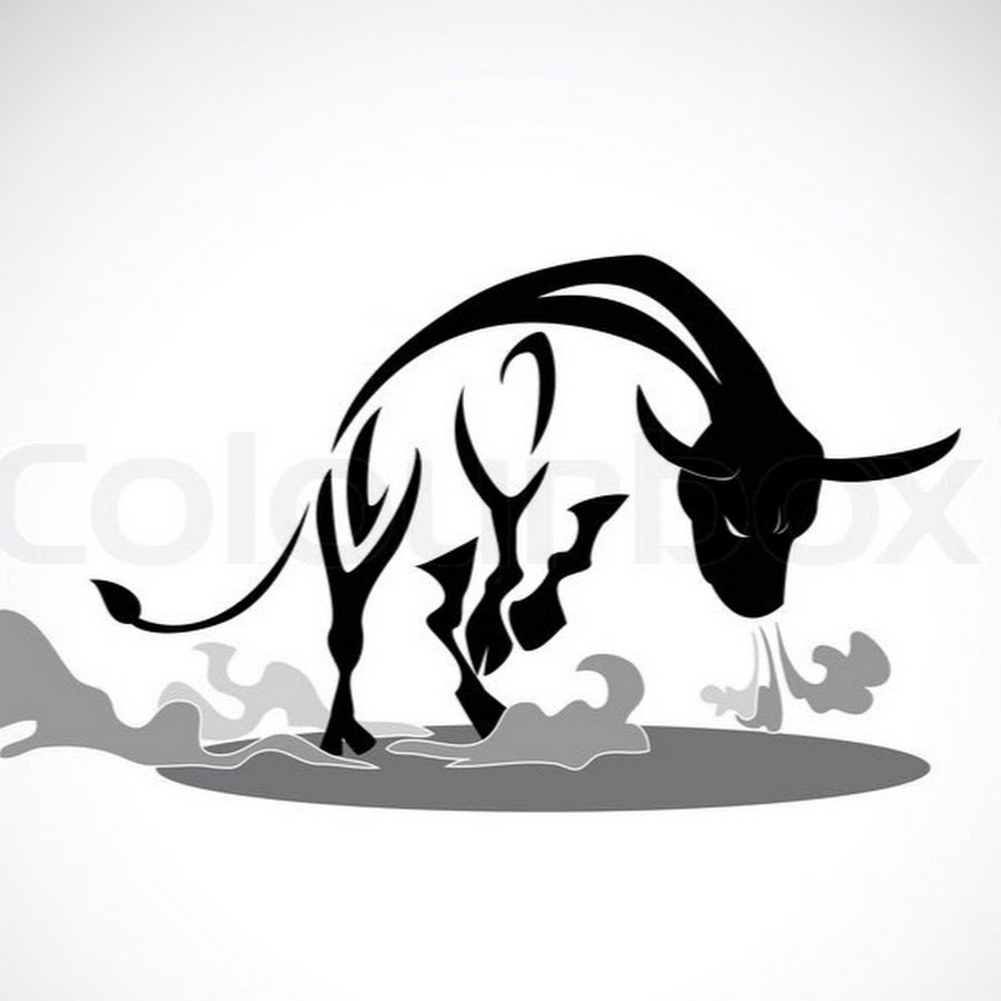 Бык силуэт стилизованный