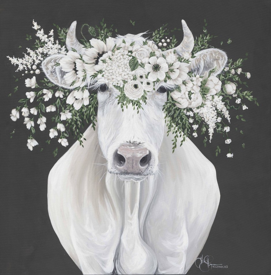 Красивый белый бык