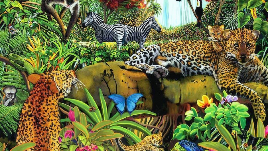 Пазл Ravensburger хищники и травоядные (10781), 100 дет.