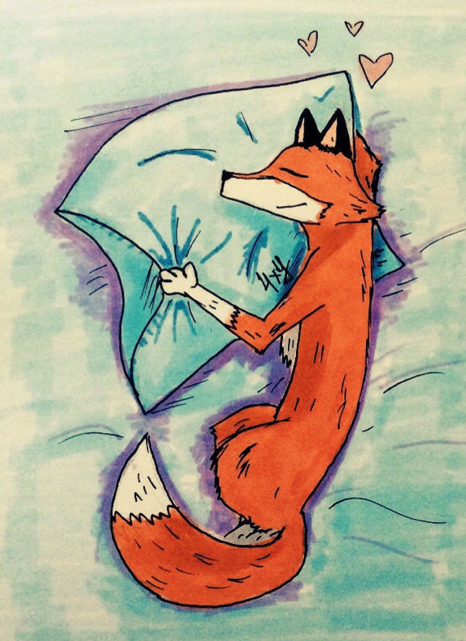 Грустная обиженная лиса