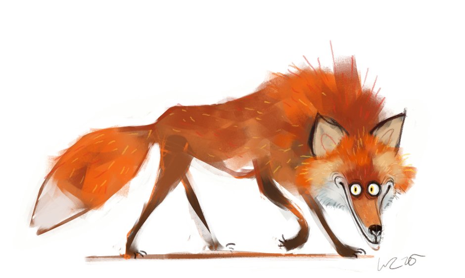 Лиса спит арт