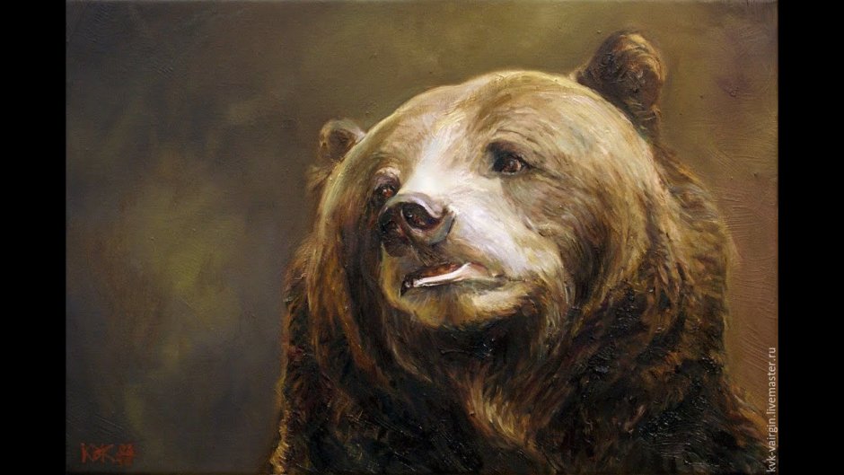 Медведь живопись