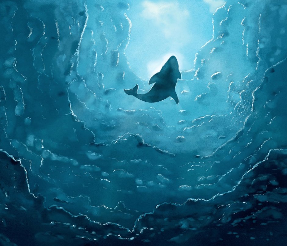 Рисунок кита легкий