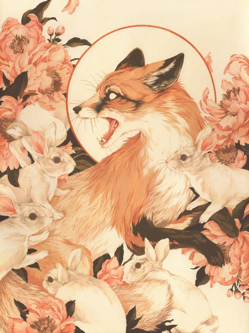 Японская лиса Кицунэ